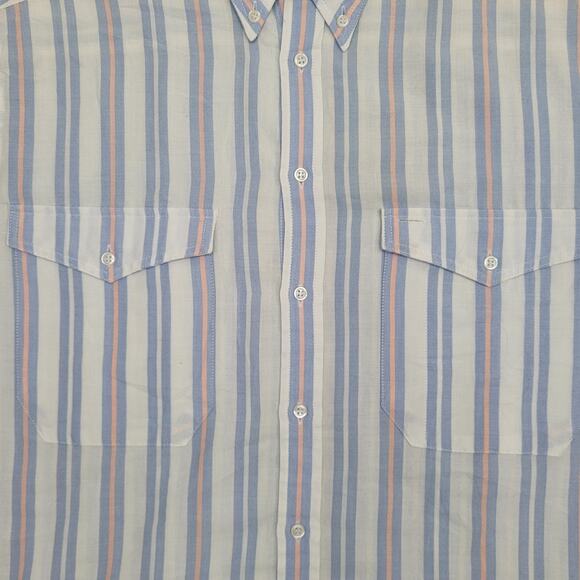 Vintage LEVIS Baggy Button Shirt Medium 23x31 Poplin - Picture 11 of 15